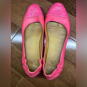 Peter Millar Womens 8M Pink Leather Ballet Flats